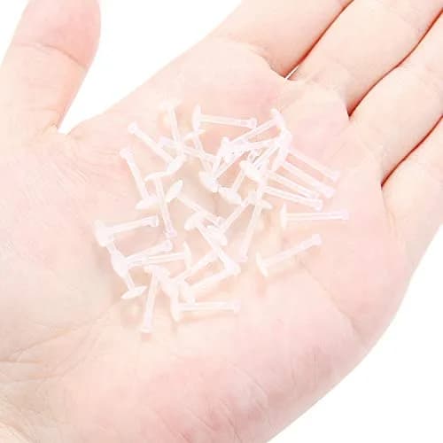 Lcolyoli Clear Push Top Piercing Retainers 16G (1.2mm) 10mm | 30-Piece Value Pack for Work & Daily Wear thumbnail 3
