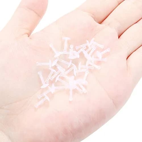 Lcolyoli 30PCS 16G Clear Push Top Piercing Retainers 6mm Bar Length | Hypoallergenic Body Jewelry for Work & Daily Wear thumbnail 3