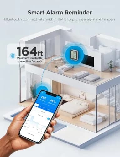 Govee Indoor Hygrometer Thermometer H5075 with Bluetooth App Control | Accurate Temp Humidity Sensor with Notification Alert thumbnail 5
