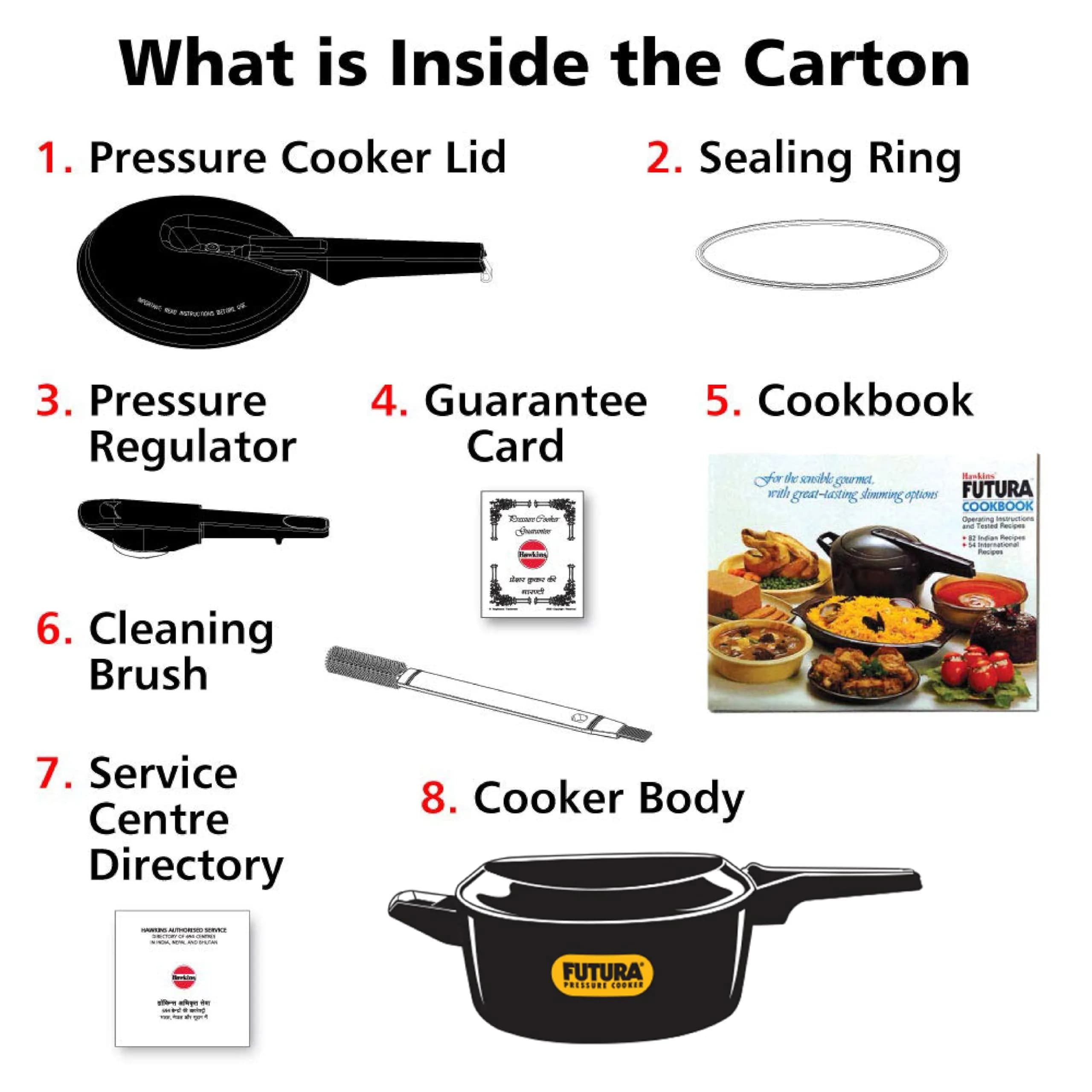 Hawkins Futura Pressure Cooker 4 Liter (4.2 Quarts) | Museum-Featured Design for Faster Cooking - view 6