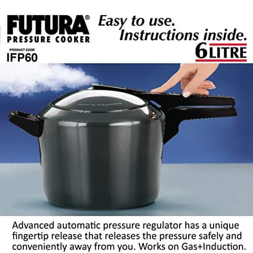 Hawkins Futura Pressure Cooker 6 Liter (6.3 Quarts) Gray | Museum of Modern Art Displayed Cooker thumbnail 2