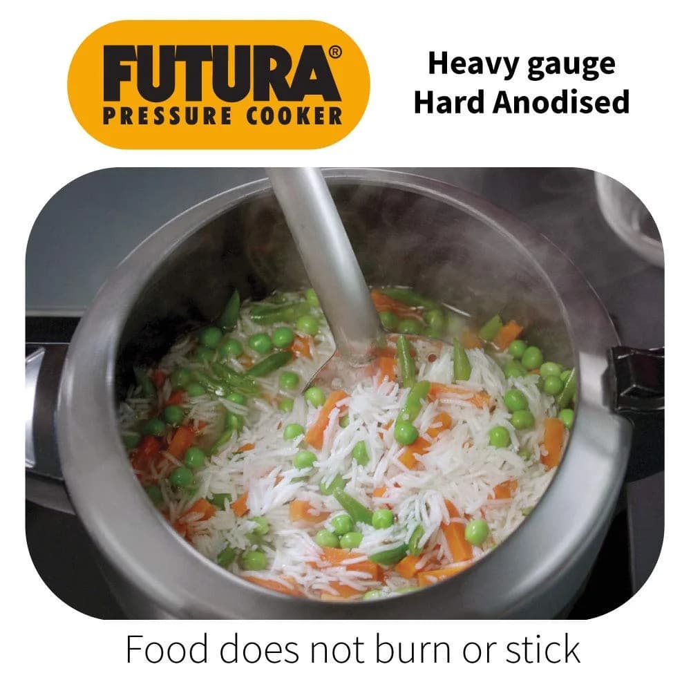 Hawkins Futura Pressure Cooker 6 Liter (6.3 Quarts) Gray | Museum of Modern Art Displayed Cooker - view 4