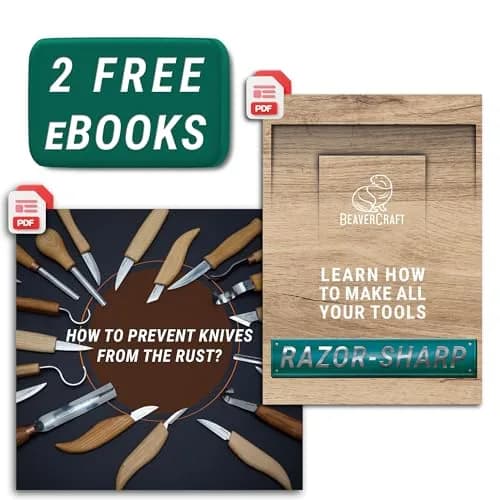 BeaverCraft Wood Carving Kit for Beginners S16 – Whittling Knives & Basswood Blocks | 2 Knives, 5 Blocks, Starter Guide thumbnail 9