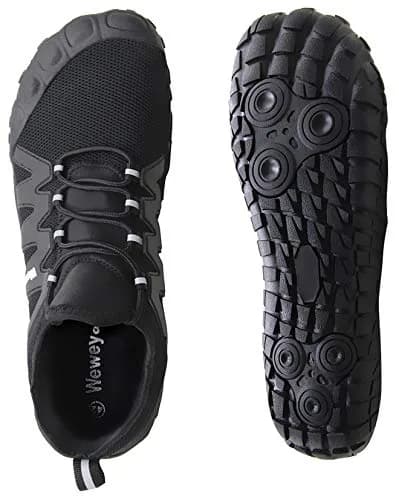 Weweya Men Barefoot Zero Drop Minimalist Five Fingers Shoes Size 11 Black | Lightweight, Flexible & Breathable thumbnail 5