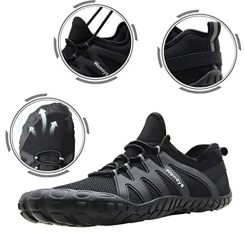 Weweya Men Barefoot Zero Drop Minimalist Five Fingers Shoes Size 11 Black | Lightweight, Flexible & Breathable thumbnail 3
