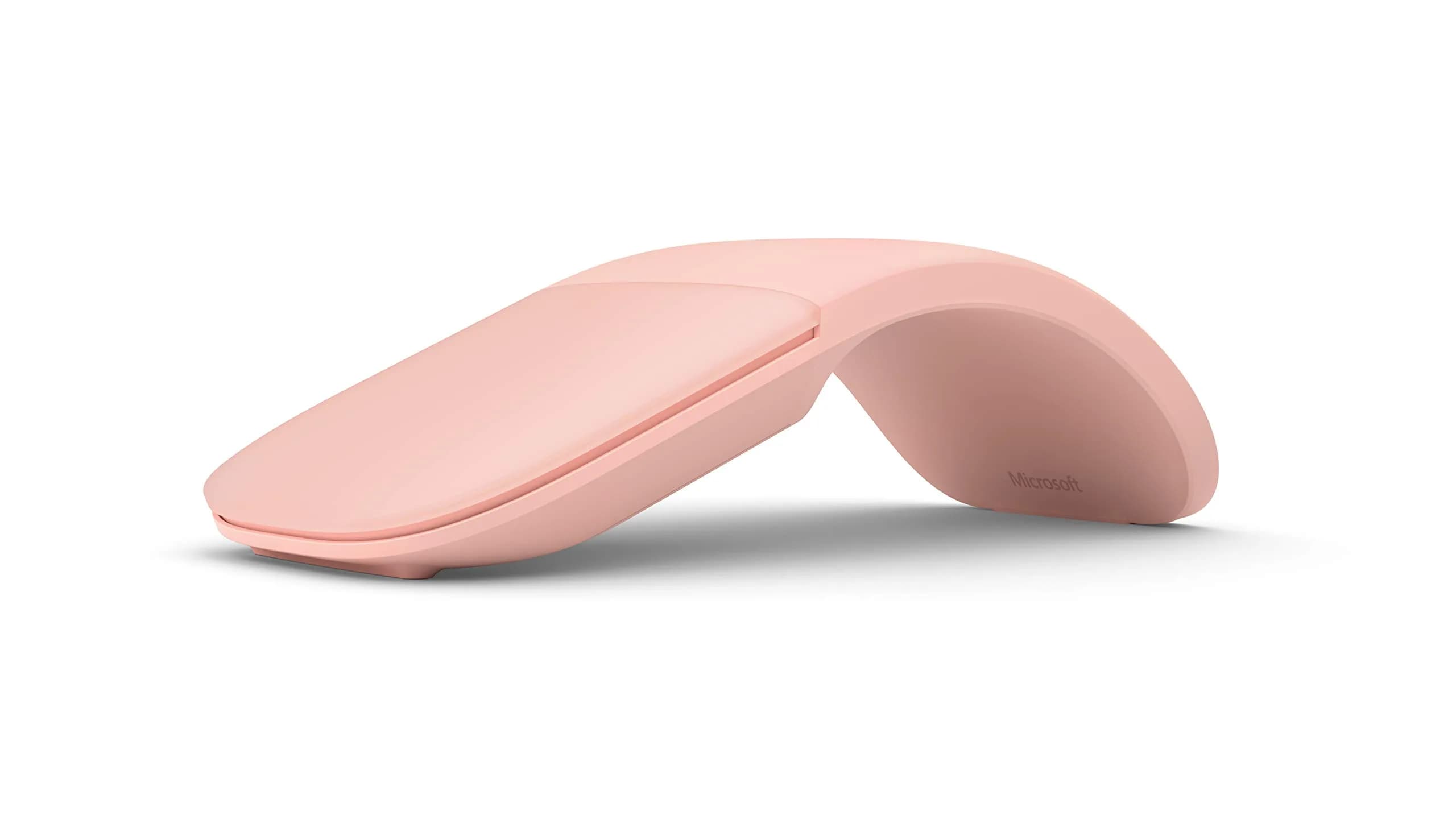 Microsoft Arc Mouse Soft Pink | Ergonomic Bluetooth Mouse for PC/Laptop, Desktop, Windows/Mac Computers - main product image