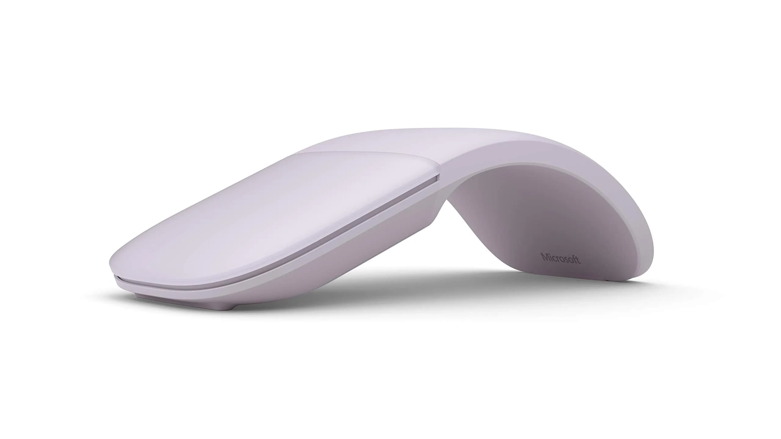 Microsoft Arc Mouse - Lilac | Sleek, Ergonomic, Ultra-Slim Bluetooth Mouse for PC/Laptop/Desktop - main product image