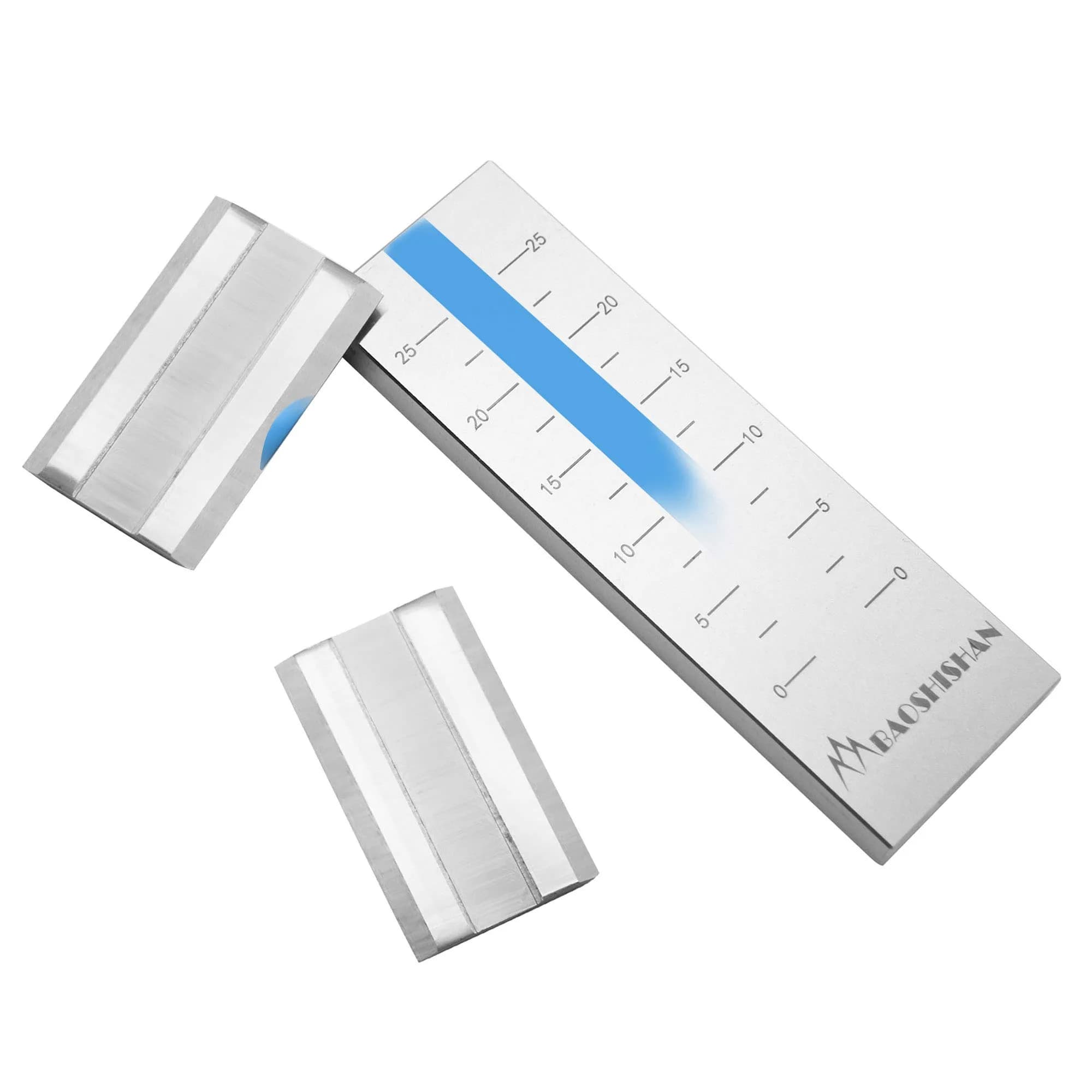 BAOSHISHAN 0-25μm Single Groove Grindometer Fineness Gauge | ISO Standard, Stainless Steel, Includes Spatula