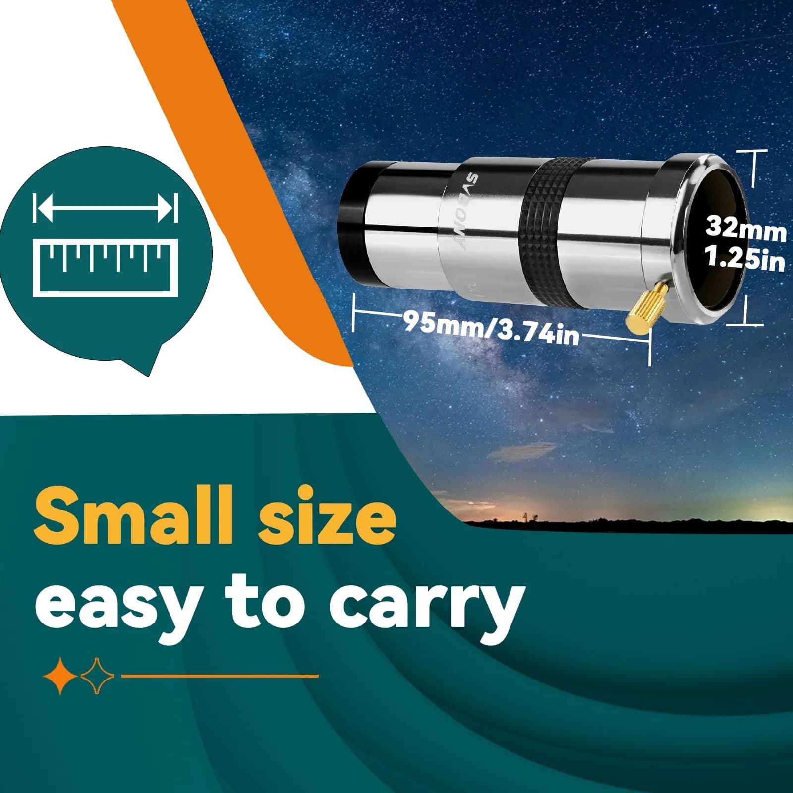 SVBONY SV137 3X Barlow Lens | 1.25 Inch Telescope Accessory for Planetary & Lunar Observation, Fully Multi-coated Lenses - view 2