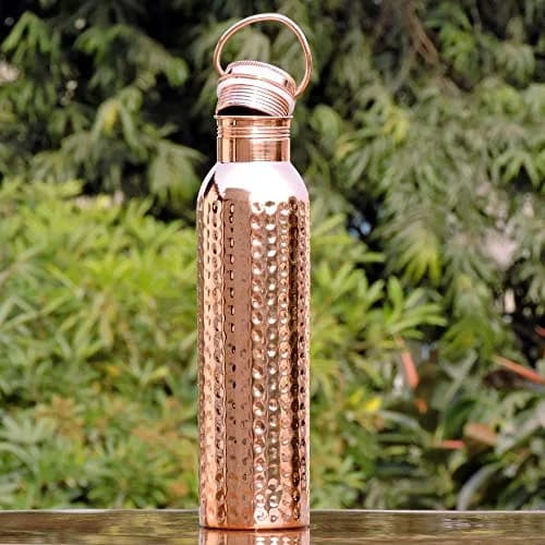 HealthGoodsIn Copper Water Bottle 600ml | Seamless Leakproof Copper Vessel for Ayurvedic Benefits thumbnail 6