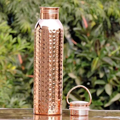 HealthGoodsIn Copper Water Bottle 600ml | Seamless Leakproof Copper Vessel for Ayurvedic Benefits thumbnail 7