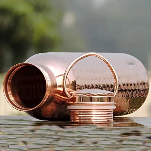 HealthGoodsIn Copper Water Bottle 600ml | Seamless Leakproof Copper Vessel for Ayurvedic Benefits thumbnail 8