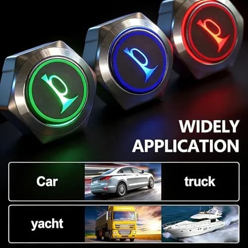Twidec 16mm Momentary Push Button Switch with Green LED, 12V | 5A/250AC Panel Mount thumbnail 7