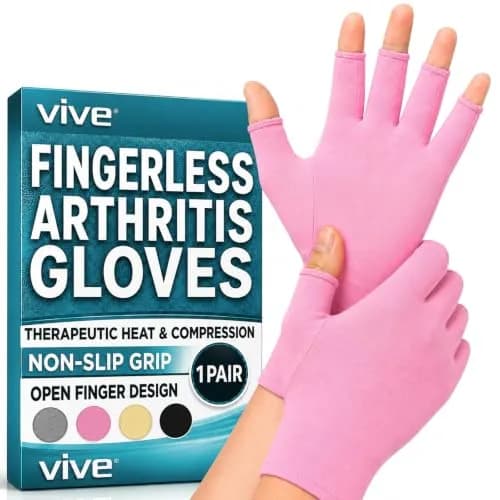 Vive Large Pink Arthritis Compression Gloves for Men & Women - Joint Pain Relief - main product image