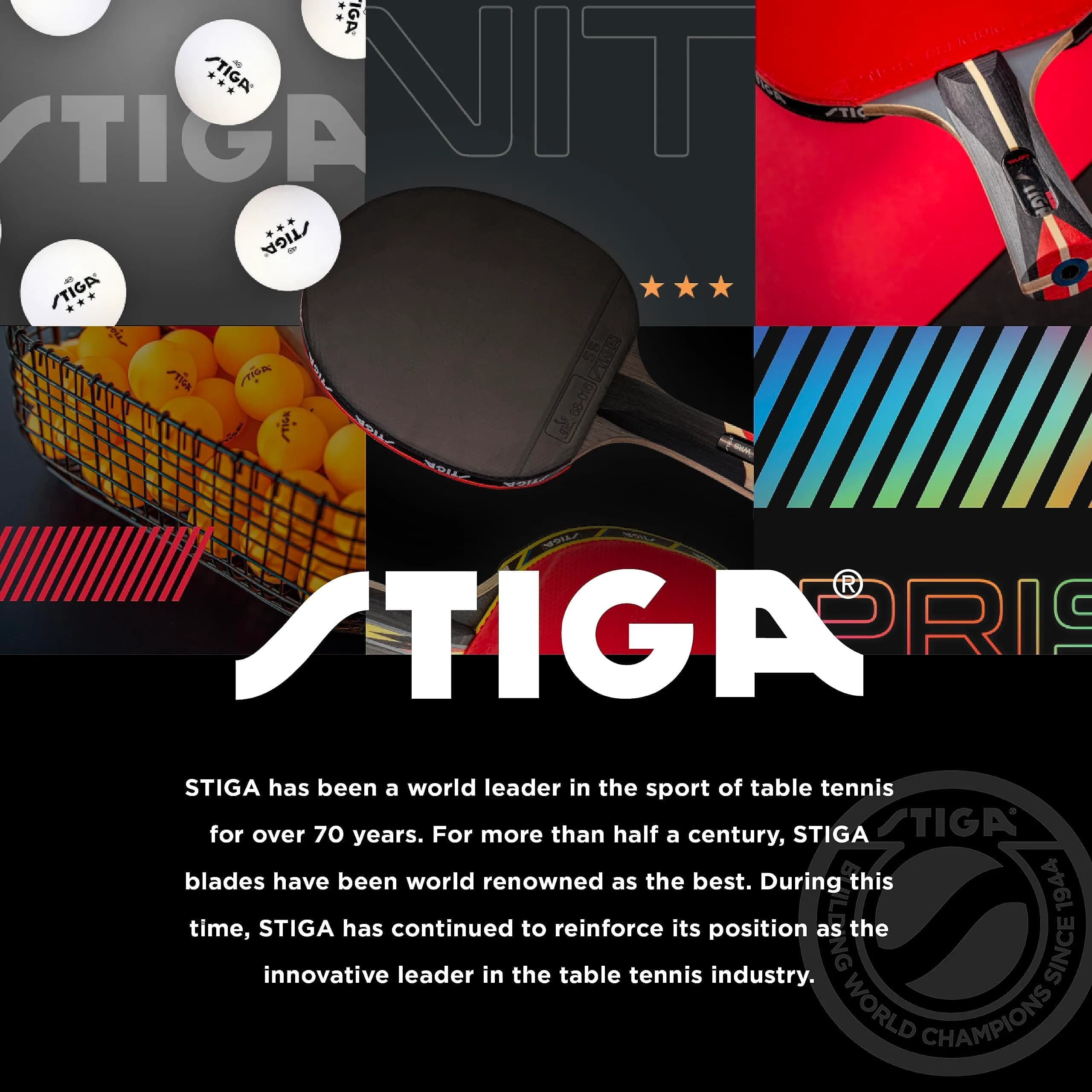STIGA Raptor Table Tennis Racket, Black/Red, 27.94cm (11 inches) x 16.51cm (6.5 inches) | ITTF Approved Competition Paddle - view 6