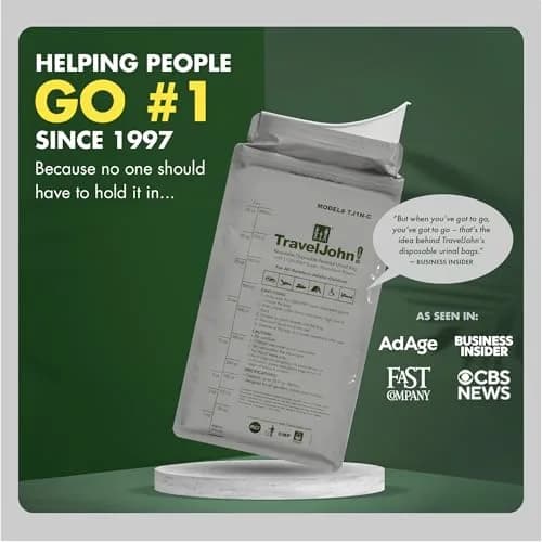 TravelJohn Resealable Disposable Urinal Bags 28oz | Leakproof & Odorless for Travel & Camping thumbnail 6