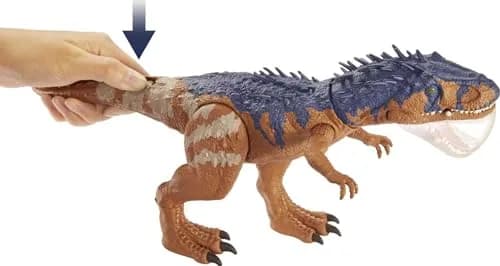 Mattel Jurassic World Massive Biters Siats Meekerorum Dinosaur Action Figure | Movable Joints, Tail-Activated Strike & Chomping Motion thumbnail 3