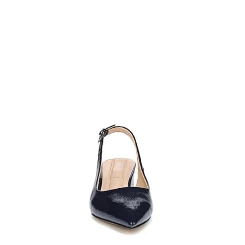 Franco Sarto Womens Racer Slingback Low Block Heel Pointed Toe Pump, Midnight, 7 | Eco-friendly, Feminine, Modern, Pointed-toe thumbnail 2
