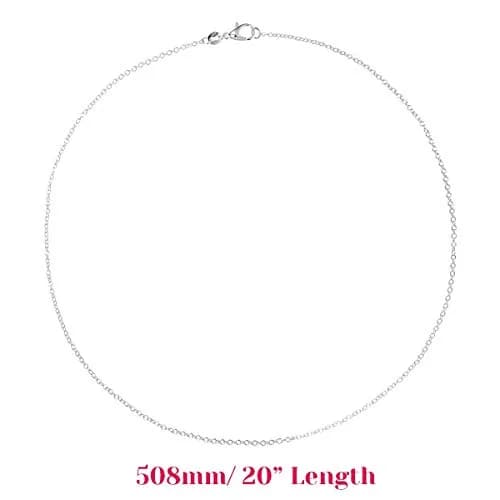 selizo Silver Plated Cable Necklace Chains 20 Inches (1.2mm) | 30 Pack Jewelry Making Chains with Lobster Clasp thumbnail 4