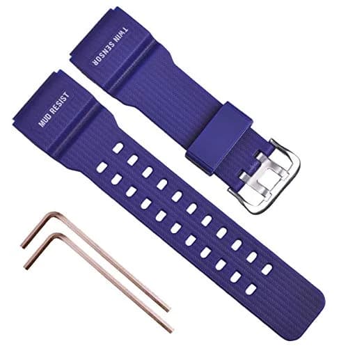 OliBoPo Silicone Watch Strap for Casio G-Shock GG-1000, Blue | Durable, Water-Resistant, Snug Fit thumbnail 1