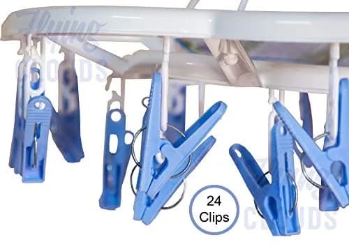 River Plast Plastic Round Cloth Drying Stand with 24 Clips | 35.9cm (14.1in) Foldable Laundry Hanger thumbnail 4