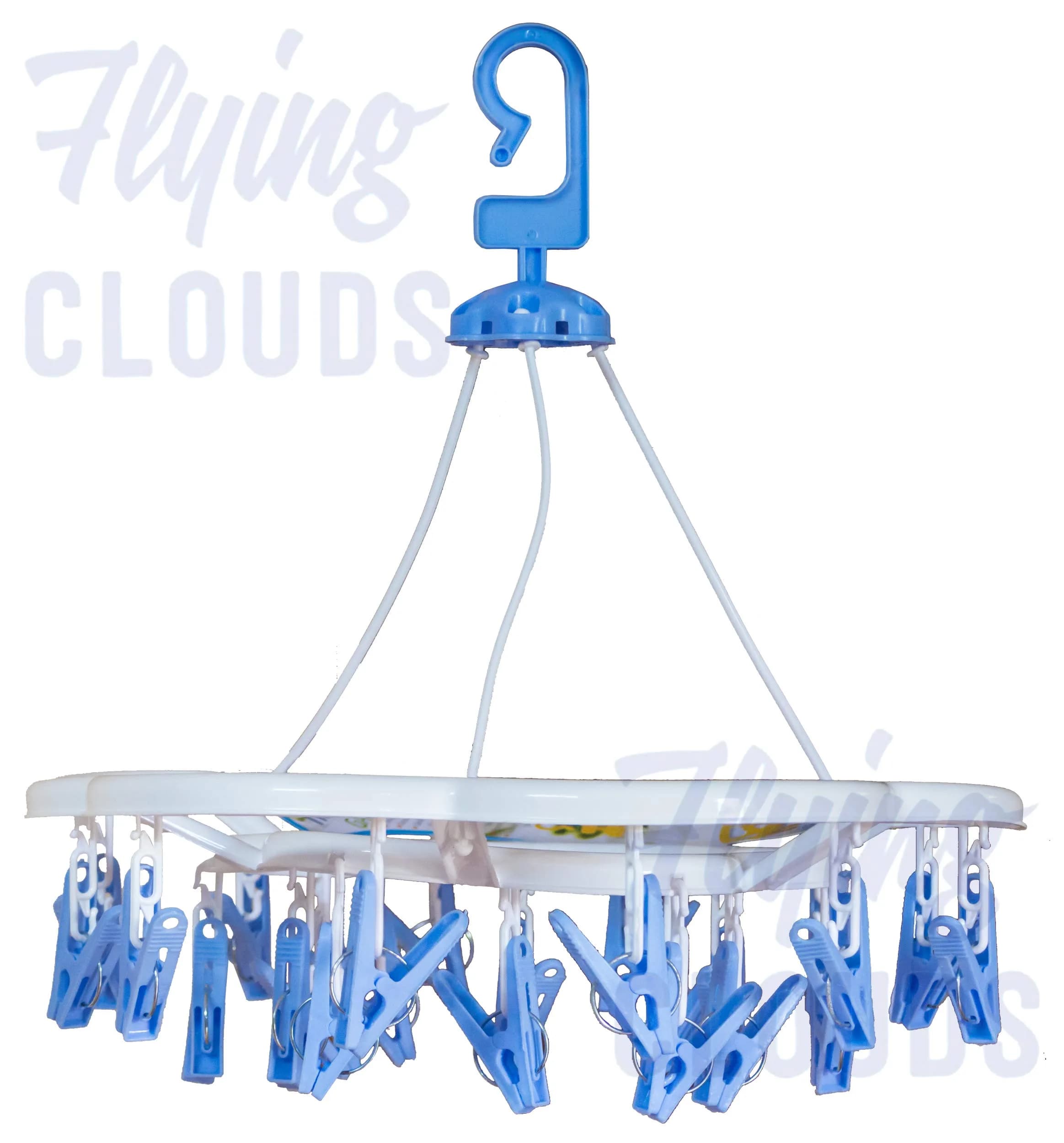 River Plast Plastic Round Cloth Drying Stand with 24 Clips | 35.9cm (14.1in) Foldable Laundry Hanger - view 6