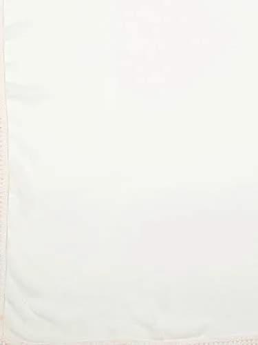DUPATTA BAZAAR Woman's Off White Chiffon Dupatta 2.5 meters (98.4 inches) | Elegant Border thumbnail 5