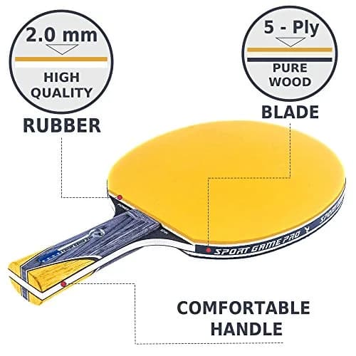 Sport Game Pro Yellow Sport Racket | Killer Spin & Control for All Levels thumbnail 3