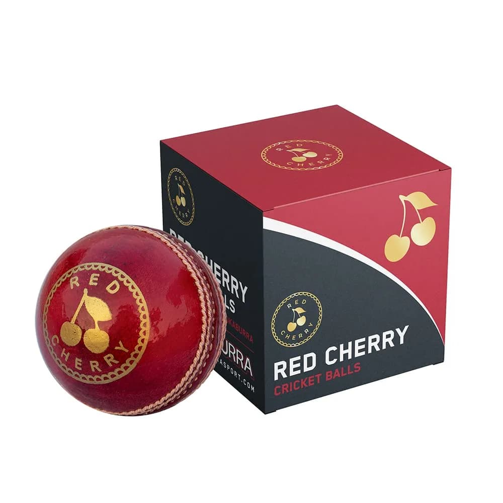 Red Cherry Hand Made Red Leather Cricket Ball, Youth Size, 156g (5.5 oz) | Premium Indian Leather for Beginners - main product image