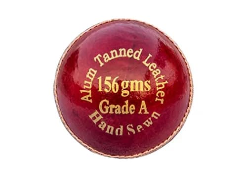 Red Cherry Hand Made Red Leather Cricket Ball, Youth Size, 156g (5.5 oz) | Premium Indian Leather for Beginners thumbnail 4