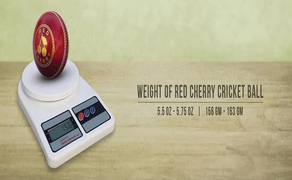 Red Cherry Hand Made Red Leather Cricket Ball, Youth Size, 156g (5.5 oz) | Premium Indian Leather for Beginners - view 8