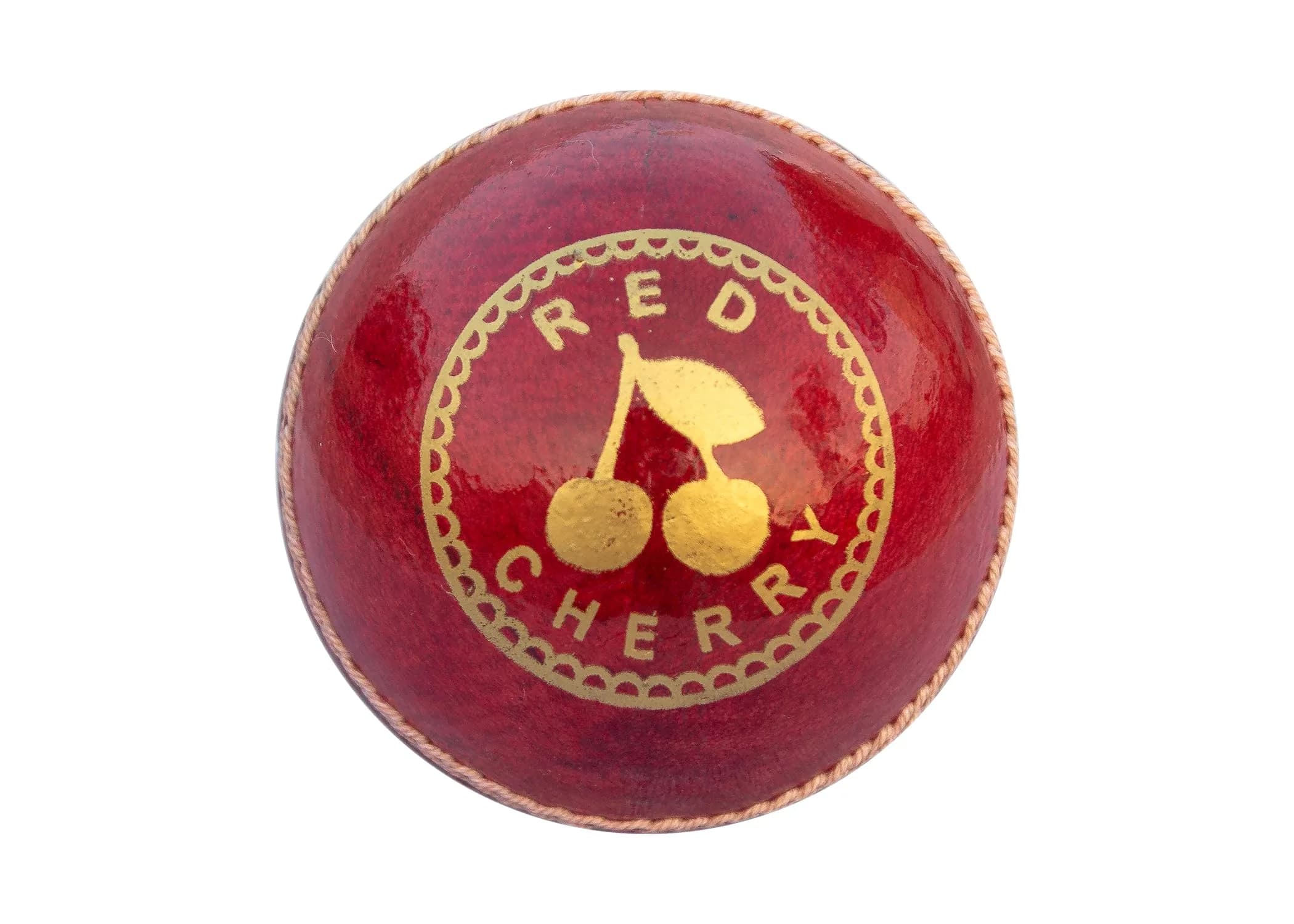 Red Cherry Hand Made Red Leather Cricket Ball, Youth Size, 156g (5.5 oz) | Premium Indian Leather for Beginners - view 2