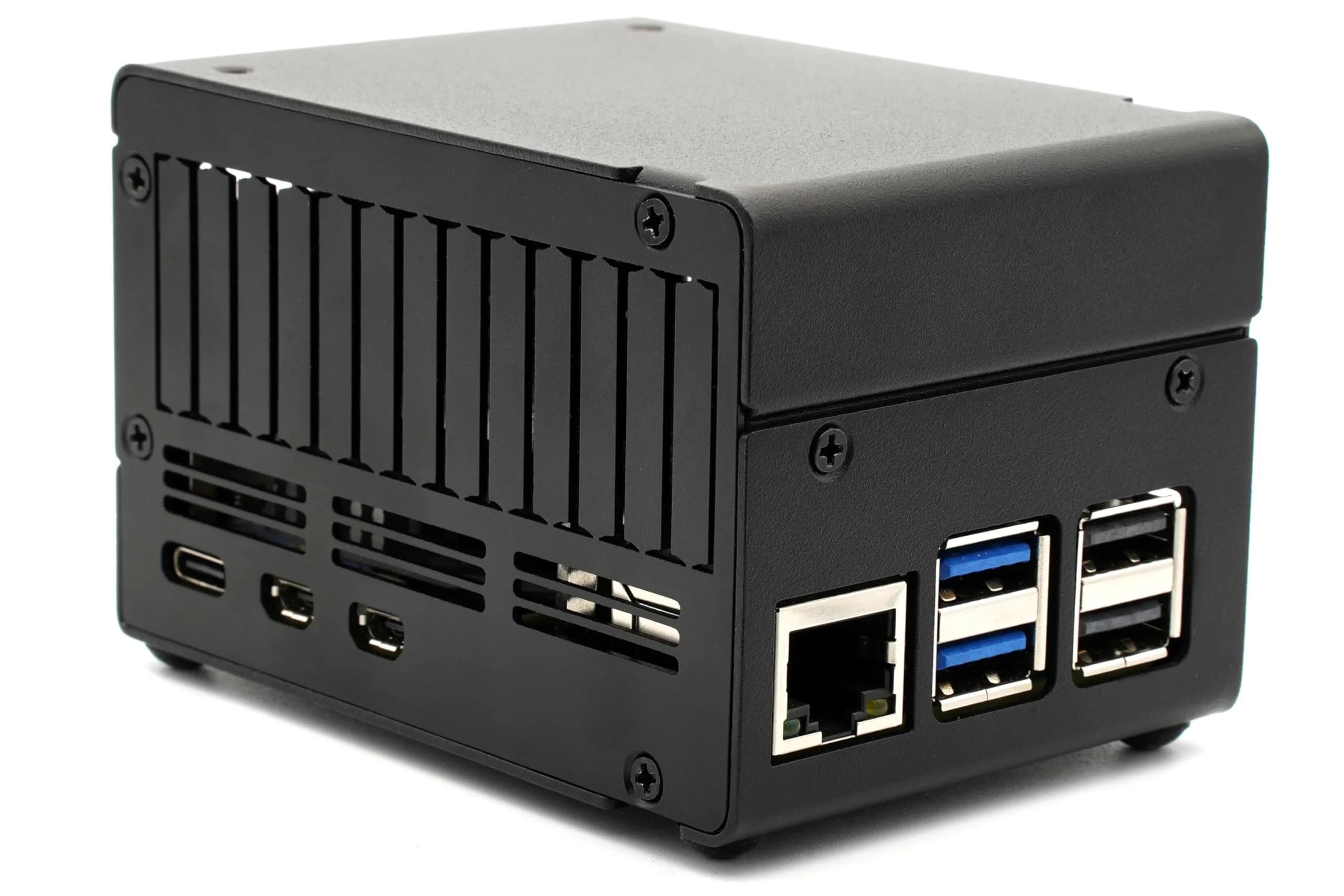 KKSB Raspberry Pi 5 Case with Space for Hats, Coolers & NVMe, Durable Aluminum & Steel (70-120 chars) — Black