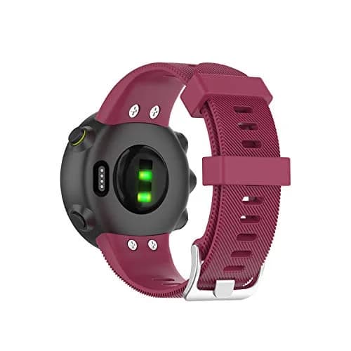 E ECSEM Compatible Garmin Forerunner 45 Bands Women Men Liquor Red | Breathable Silicone Replacement Strap thumbnail 1