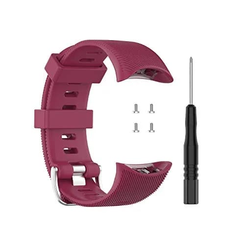 E ECSEM Compatible Garmin Forerunner 45 Bands Women Men Liquor Red | Breathable Silicone Replacement Strap thumbnail 2