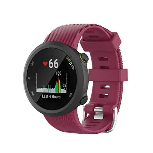 E ECSEM Compatible Garmin Forerunner 45 Bands Women Men Liquor Red | Breathable Silicone Replacement Strap thumbnail 3