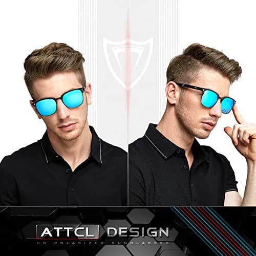 ATTCL Polarized Sunglasses Men Semi Rimless Al-Mg Metal UV400 Lightweight | True Color & Glare-Free Vision thumbnail 2