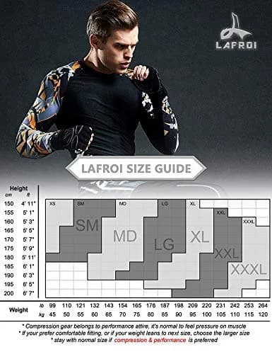 LAFROI Men’s Long Sleeve UPF 50+ Rash Guard Slim Fit Compression Shirt in Asymmetric Werewolf Size SM thumbnail 3