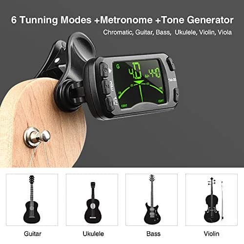 LEKATO Guitar Tuner Clip On Metronome Tone Generator 3 in 1 Portable | All Instruments, Bass, Violin, Ukulele thumbnail 5