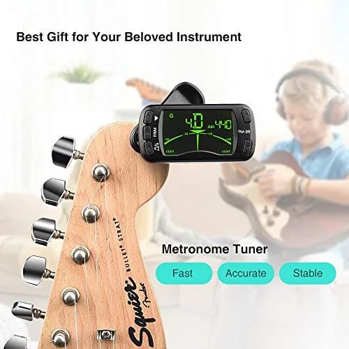 LEKATO Guitar Tuner Clip On Metronome Tone Generator 3 in 1 Portable | All Instruments, Bass, Violin, Ukulele thumbnail 6