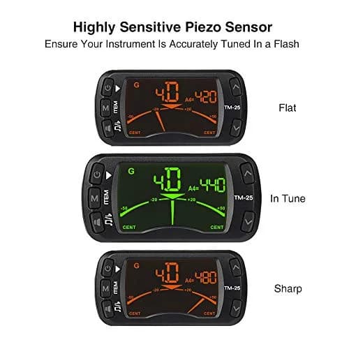 LEKATO Guitar Tuner Clip On Metronome Tone Generator 3 in 1 Portable | All Instruments, Bass, Violin, Ukulele thumbnail 3