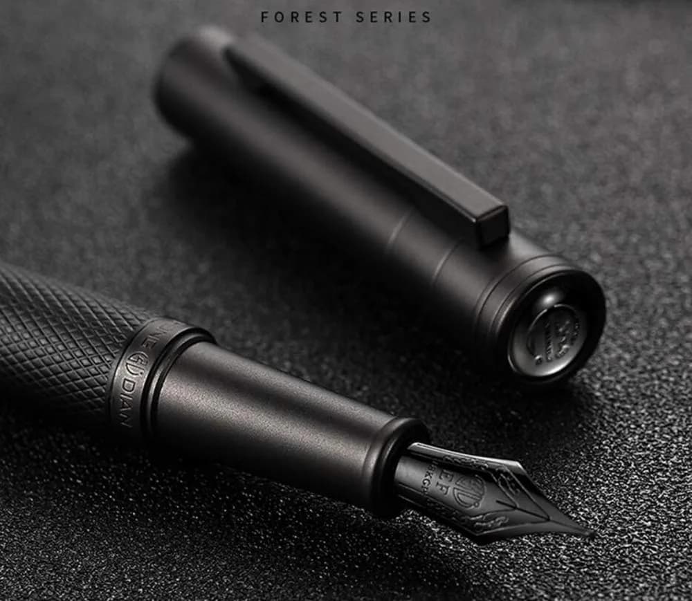 Asvine Matte Black Forest Fountain Pen Extra Fine Nib | Smooth Ink Flow for Students & Professionals - view 5