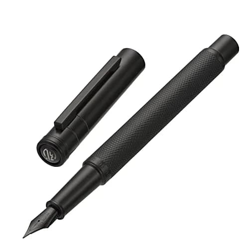 Asvine Matte Black Forest Fountain Pen Extra Fine Nib | Smooth Ink Flow for Students & Professionals thumbnail 1