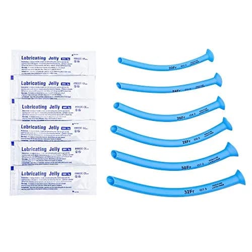 LINE2design Nasopharyngeal Airway Kit 6-Pack with Lubricating Jelly | Medical Grade Soft PVC Tubes for Emergency Rescue thumbnail 3