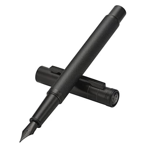 Asvine Hongdian 1851 Black Fountain Pen with Fine Point Nib - Smooth Ink Flow for Daily Writing thumbnail 1