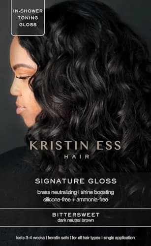 Kristin Ess Signature Hair Gloss Bittersweet Dark Brunette 118ml (4 Fl Oz) | Tones Brassiness & Boosts Shine thumbnail 1