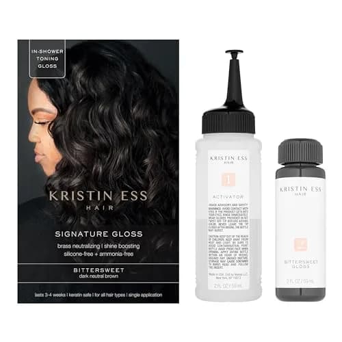 Kristin Ess Signature Hair Gloss Bittersweet Dark Brunette 118ml (4 Fl Oz) | Tones Brassiness & Boosts Shine thumbnail 2