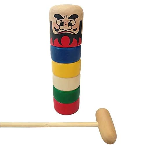 Tomerry Daruma Otoshi Japanese Traditional Game 18.3cm (7.2in) | Educational Toy for Kids & Adults thumbnail 1