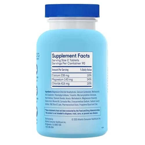 SlowMag Muscle & Heart Magnesium Chloride Supplement with Calcium, 180 Count | Supports Muscle Relaxation & Heart Health thumbnail 9