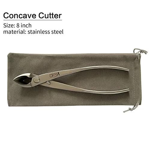 VOUIU 8-inch Concave Cutter Bonsai Tool | 210mm Stainless Steel Pruner thumbnail 2
